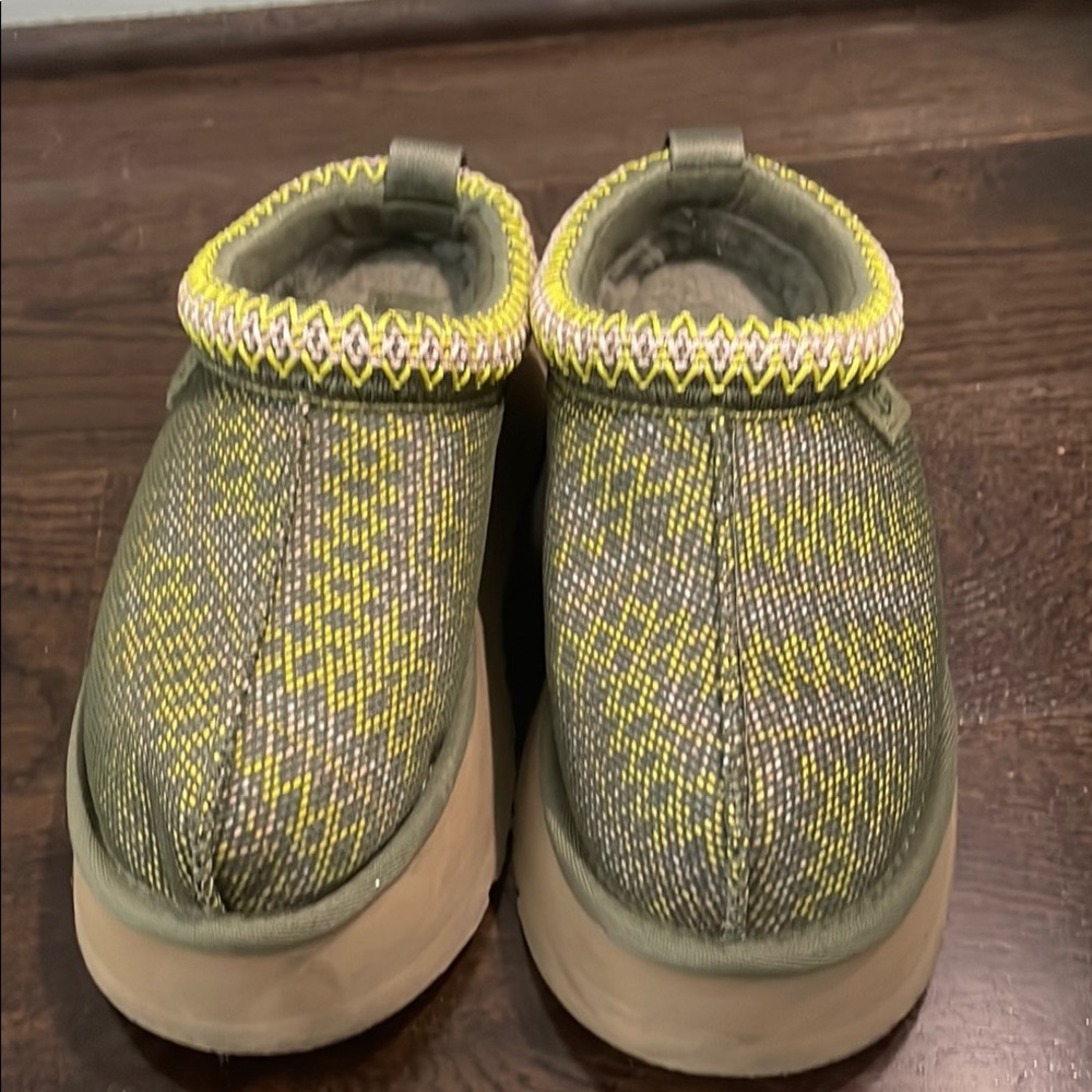 UGG Green and Yellow Slip-On Shoes